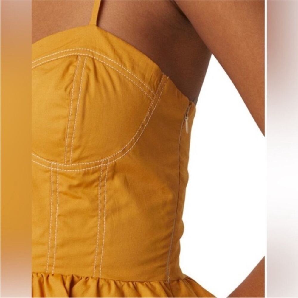 MISA Los Angeles Rosie Dress in Marigold Gold / Yellow Size Large - Picture 2 of 14